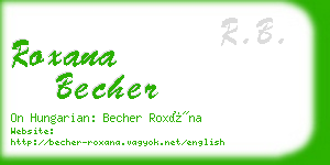 roxana becher business card
